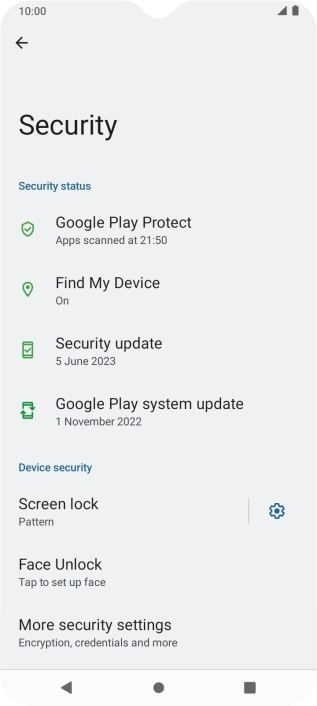 Press Screen lock and key in the current phone lock code.