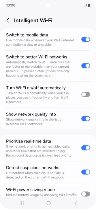 Press the indicator next to 