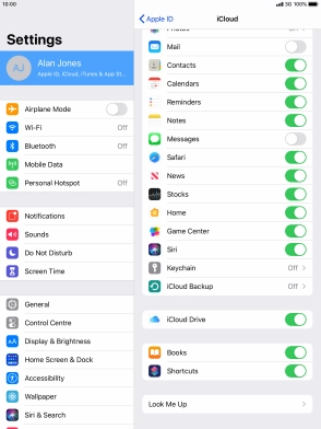 Press the indicator next to 