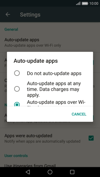 Press Do not auto-update apps to turn off the function.