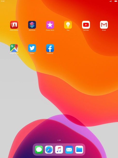 Press and hold any app.