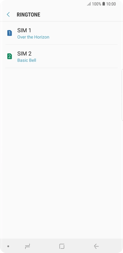 Press the required SIM.