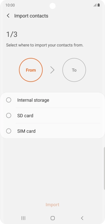 Press the name of the SIM. Press the name of the SIM.
