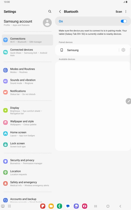 Press the Home key to return to the home screen.