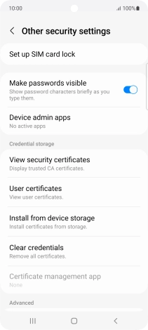 Press Set up SIM card lock.
