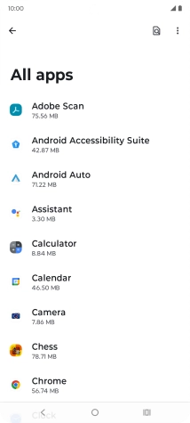 Press the required app.