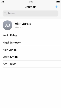 Press the new contact icon.
