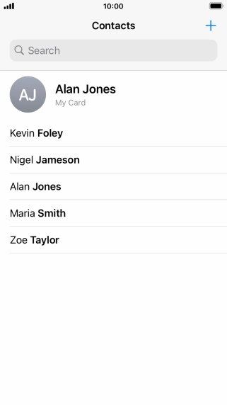 Press the new contact icon.