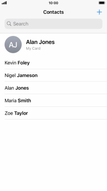 Press the new contact icon. Press the new contact icon.