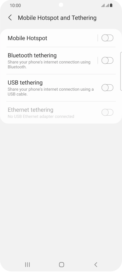 Press Mobile Hotspot.