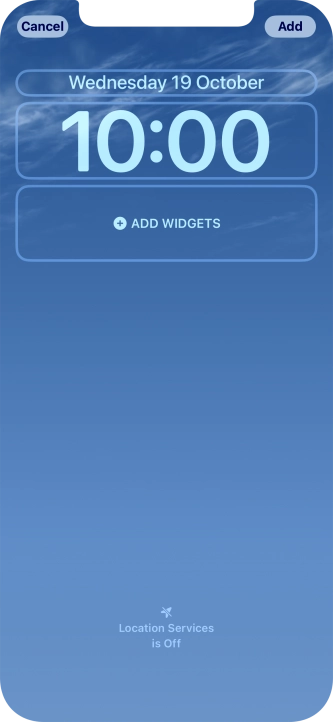 To customise the way the lock screen date is displayed, press the date widget and follow the instructions on the screen to select the required widget display mode.