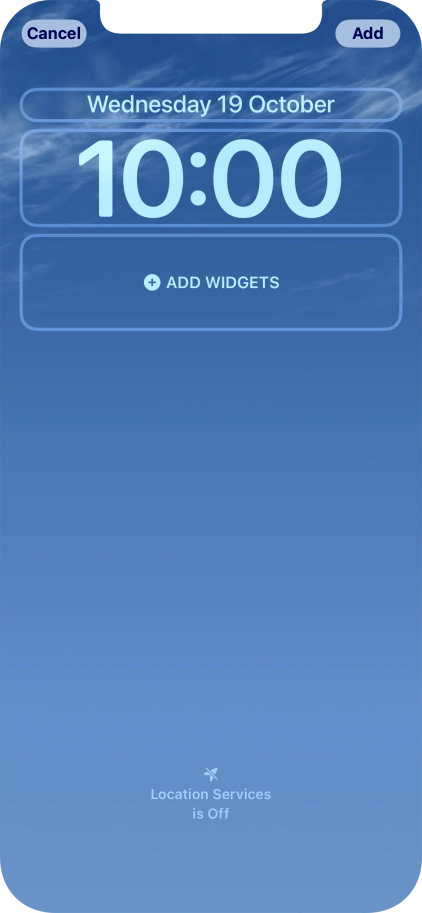 To customise the way the lock screen date is displayed, press the date widget and follow the instructions on the screen to select the required widget display mode.