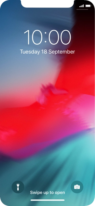 Slide your finger upwards starting from the bottom of the screen.