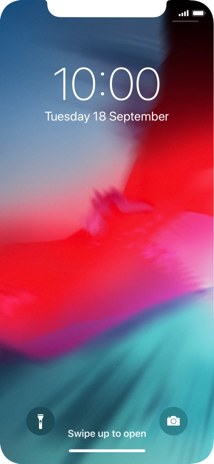 Slide your finger upwards starting from the bottom of the screen.