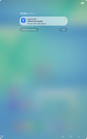 Press Tap for other USB options..