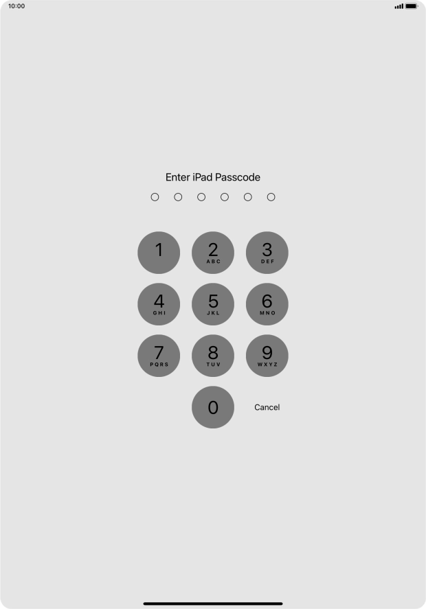 Use the lock code you created.