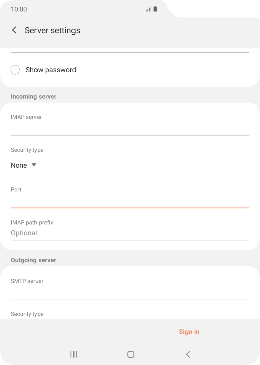 Press the field below 