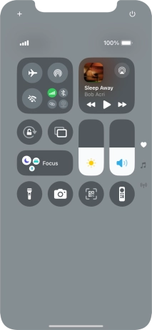 Press the flight mode icon to turn the function on or off.