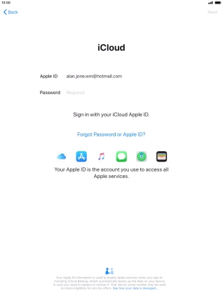 Press the field next to 