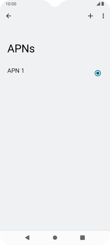 Press the new data connection icon.