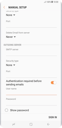 Press the field below 