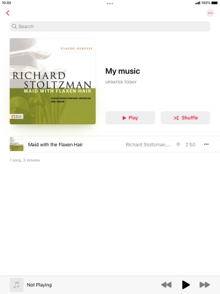 Go to the required category or playlist and press the required audio file. Go to the required category or playlist and press the required audio file.