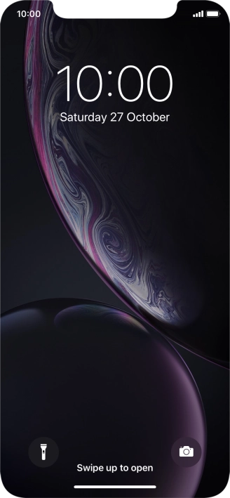 Slide your finger upwards starting from the bottom of the screen.