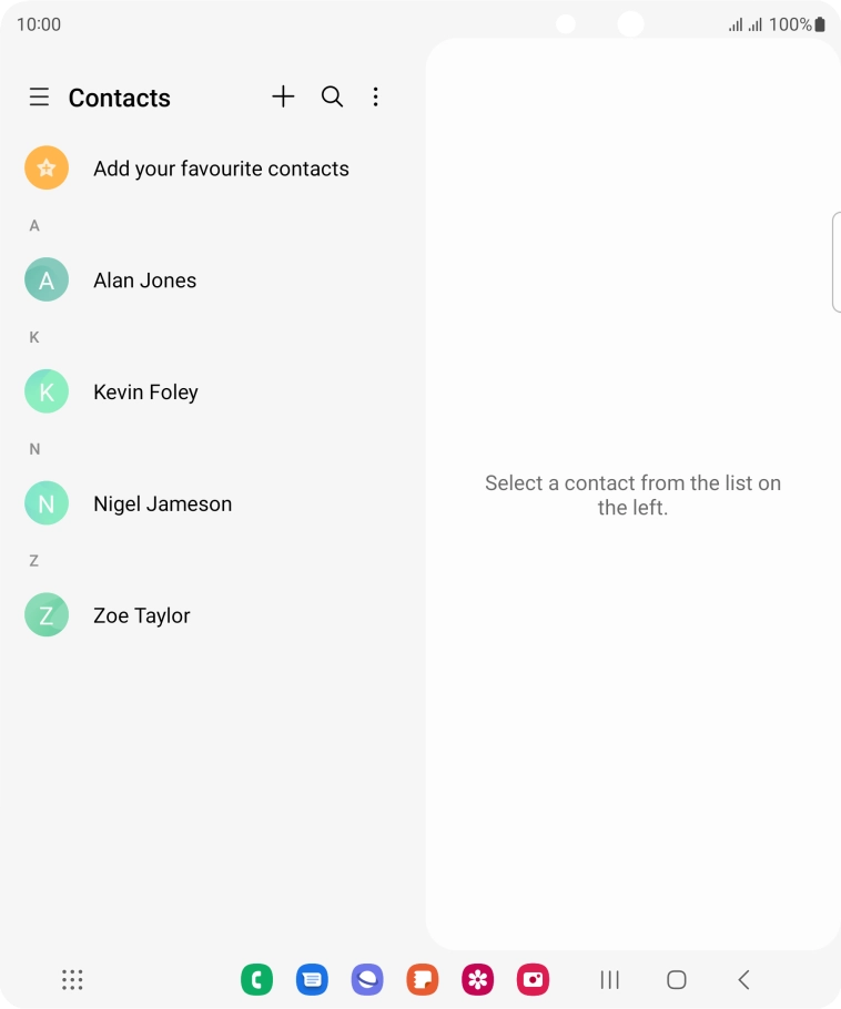 Press the new contact icon.