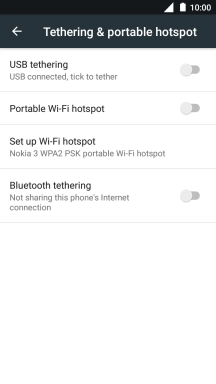 Press Set up Wi-Fi hotspot.