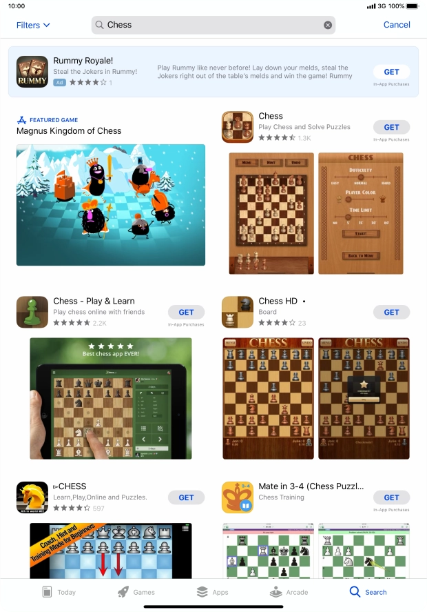 Press the required app.