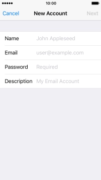 Press Name and key in the required sender name.