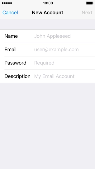 Press Name and key in the required sender name.