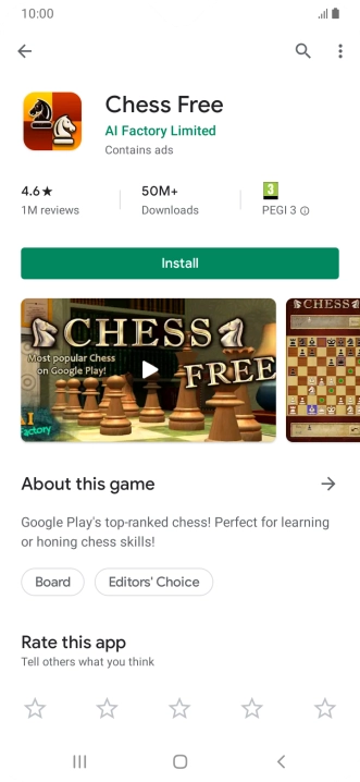 Press Install and follow the instructions on the screen to install the app.