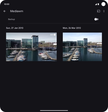 Press and hold any picture or video.
