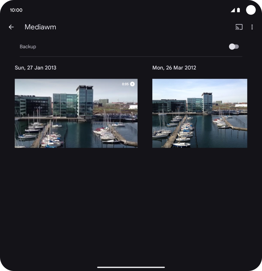 Press and hold any picture or video.