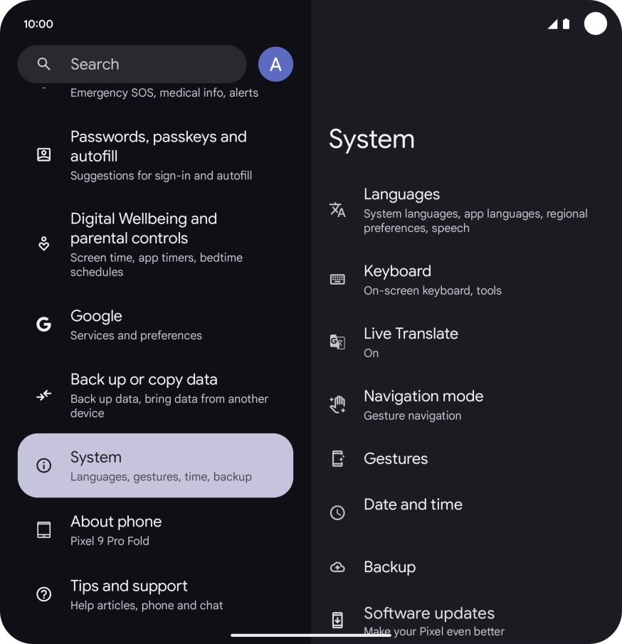 Press Date and time.