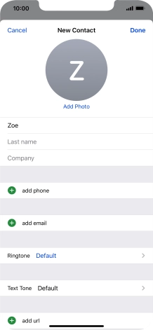 Press Last name and key in the last name.