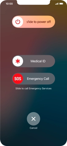 Press and drag the power off icon right.