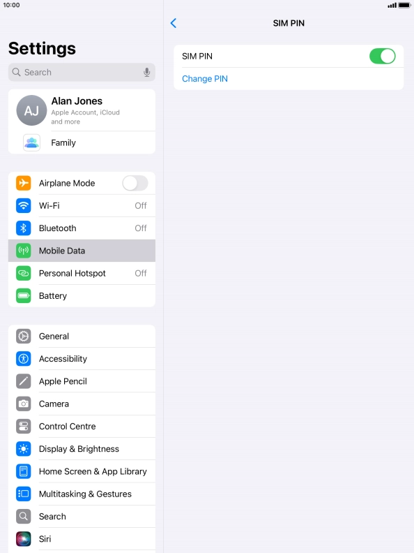 Press the indicator next to 