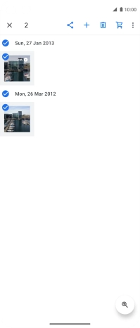 Press the share icon.