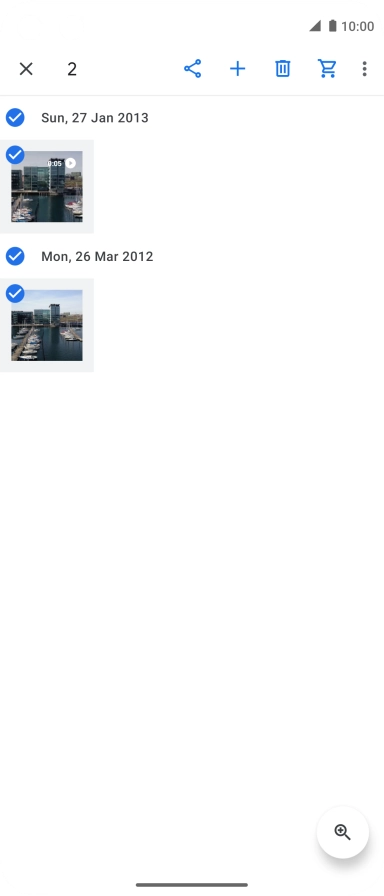 Press the share icon.