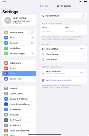 Press People and follow the instructions on the screen to select which contacts you would like to receive calls and notifications from when Do Not Disturb is turned on.