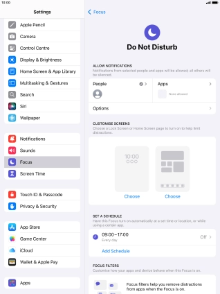 Press People and follow the instructions on the screen to select which contacts you would like to receive calls and notifications from when Do Not Disturb is turned on. Press People and follow the instructions on the screen to select which contacts you would like to receive calls and notifications from when Do Not Disturb is turned on.