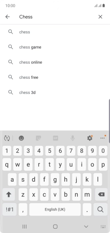 Key in the name or subject of the required app and press the search icon.