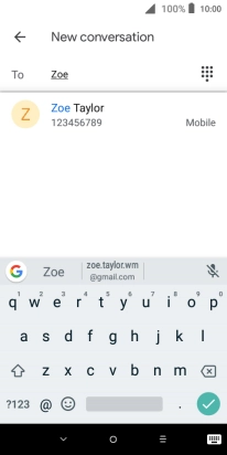 Press the required contact.