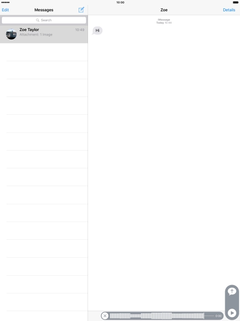 Let go to stop the sound recording and press arrow up to send the sound recording. Let go to stop the sound recording and press arrow up to send the sound recording.