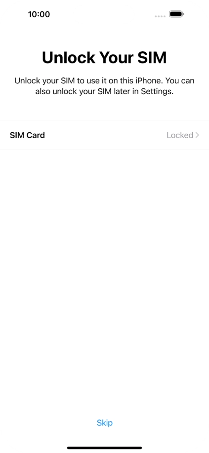 Press SIM Card.