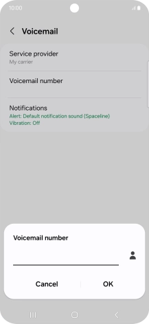 Key in +61414121121 and press OK.