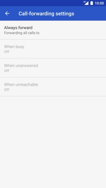 Press the required divert type.
