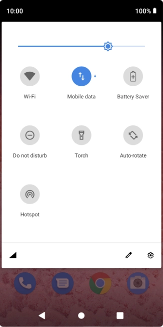 Press the settings icon.